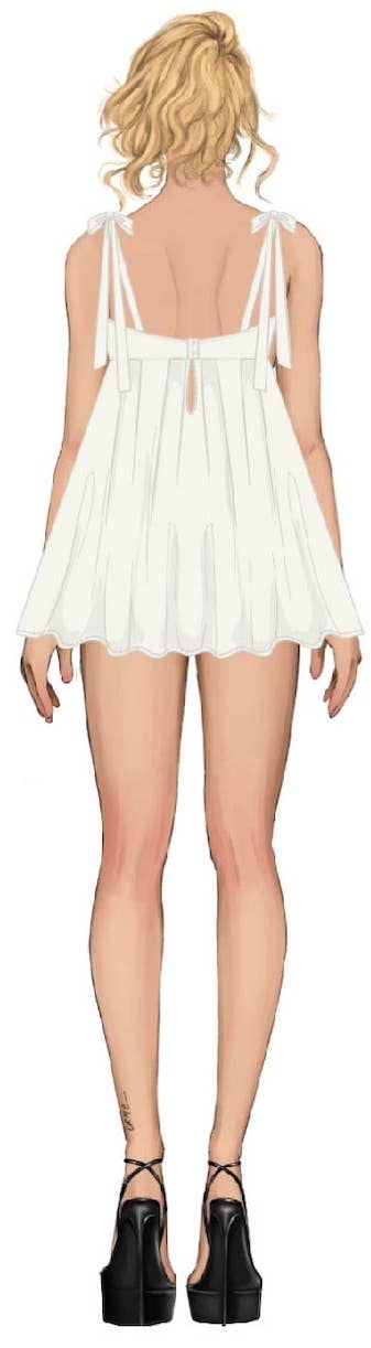 ROSALIE SATIN & EMBROIDERED LACE BABYDOLL & G-STRING SET